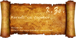 Kernács Zsombor névjegykártya