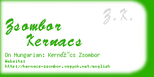 zsombor kernacs business card